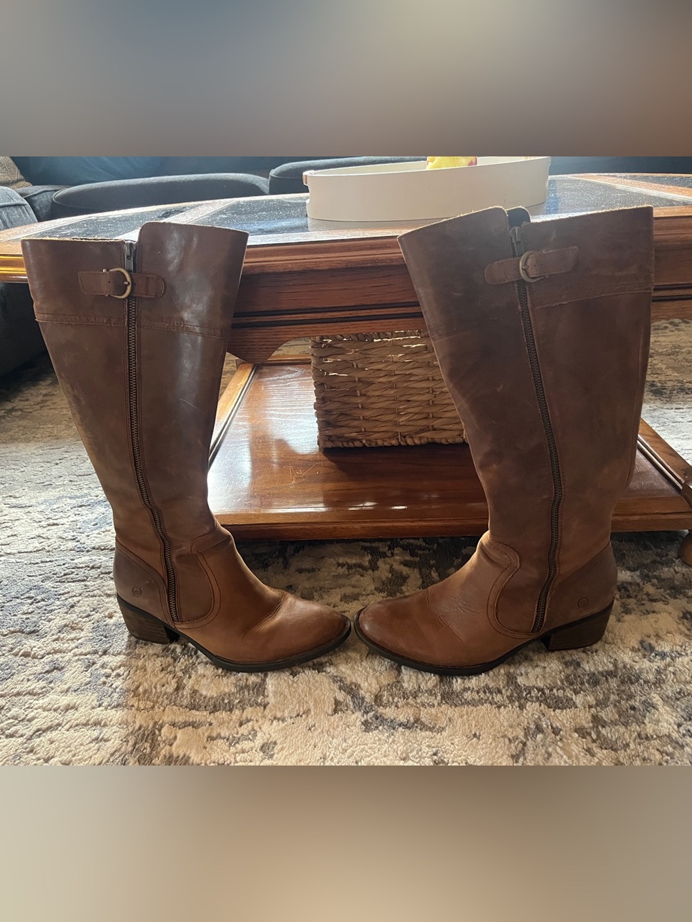Born Women's Over-the-Knee Leather Boots - Brown